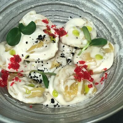 Пельмени с лососем в FABRIKA по цене 680 ₽