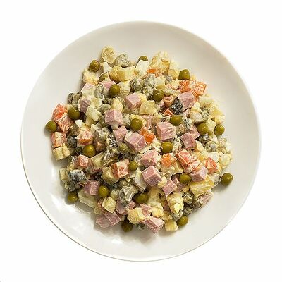 Салат Оливье с колбасой в Азбука Вкуса Экспресс Меню по цене 278 ₽