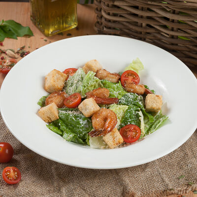 Цезарь с креветками новый в Едалия по цене 650 ₽