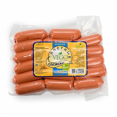 Сосиски нежные миньон постные Вего в Азбука Вкуса Экспресс Меню по цене 529 ₽