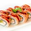 Ролл с опаленным лососем и креветкой в Fusion Sushi по цене 25