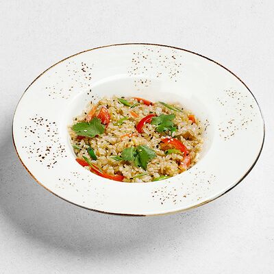 Рис с овощами в соевом соусе 180 гр в Пиццафабрика по цене 420 ₽