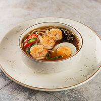 Рамен с креветками в Биродром и Панчетта