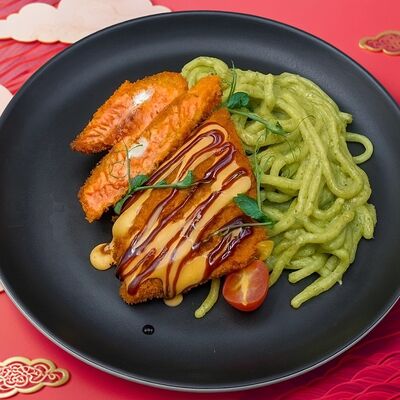 Кацу с Форелью в азиатском песто в Лапша и Утки по цене 988 ₽