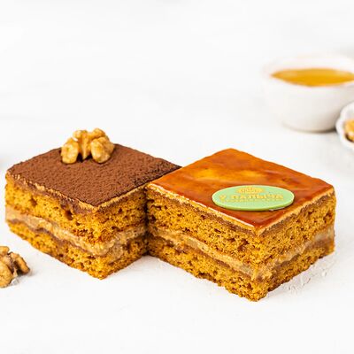 Медовая фантазия пирожные-дуэт в У Палыча. С пылу, с жару! по цене 420 ₽