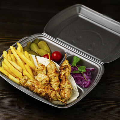 Бизнес-ланч с шашлыком и картофелем фри в Baker Kebab по цене 510 ₽