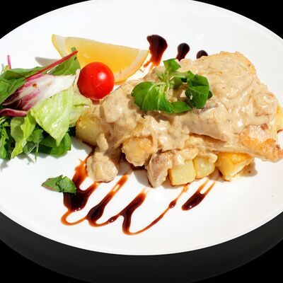 Судак с белыми грибами в Пусан по цене 800 ₽