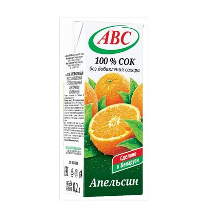 Сок апельсин АВС в ПитерЛюбит по цене 85 ₽