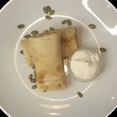 Блинчики с мясом в Рябина kitchen по цене 180 ₽