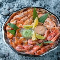 Плато из креветок в Nella Foresta