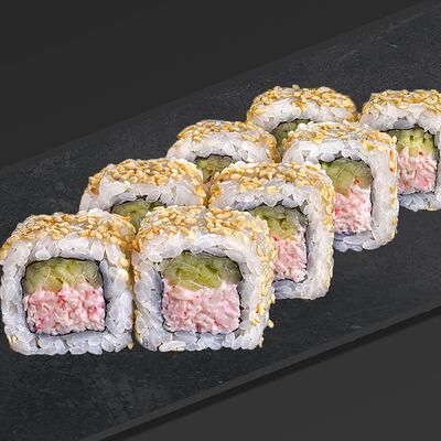 Ролл Калифорния с кунжутом №5 в Sushkin Set по цене 420 ₽