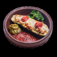 Запеченный кабачок с курицей и сыром в ИТЛЕ Bistro Halal