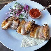 Шашлык из свиных ребрышек в Кафе Анненфельд