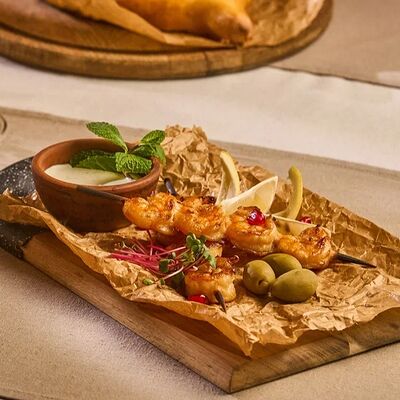 Шашлык из тигровых креветок в Месхети по цене 870 ₽