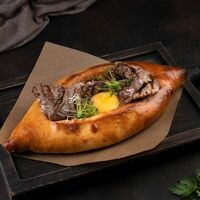 Аджарское хачапури с мраморной говядиной в Ellips