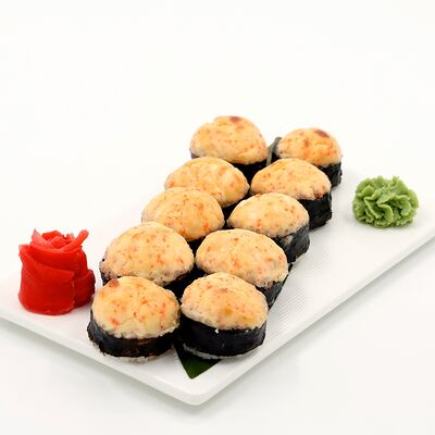 Запеченный ролл с крабом в Kitsune по цене 75000 сум