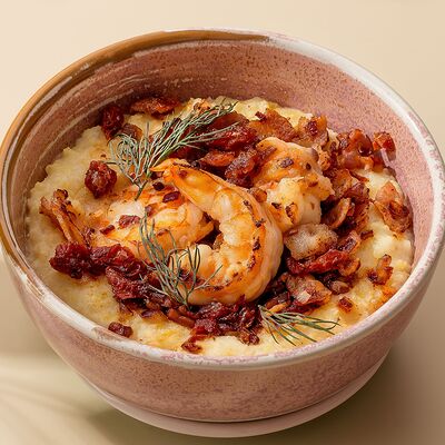 Пшенная каша с креветками в Комод по цене 540 ₽