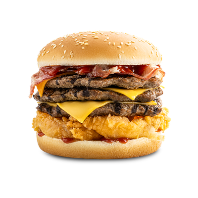 Тройной Вестерн Чизбургер в Carls junior по цене 869 ₽