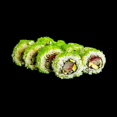 Ролл Хамачи Спайси Маки в Kuma to Sakana по цене 580 ₽