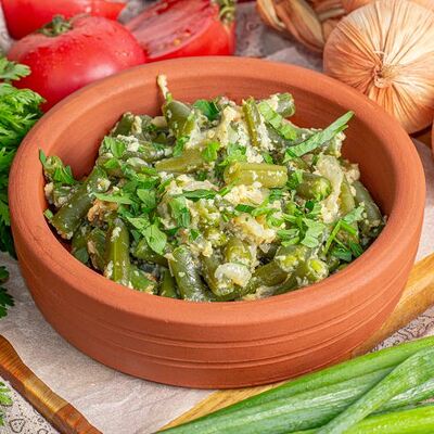 Стручковая фасоль с яйцом в Мушмула по цене 259 ₽