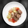 Телятина с картофелем, чоризо и сальсой в CLAVIS по цене 1500