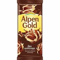 Шоколадная плитка Alpen Gold Два шоколада в ЭкспрессВиль