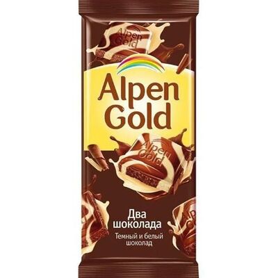 Шоколадная плитка Alpen Gold Два шоколада в ЭкспрессВиль по цене 120 ₽