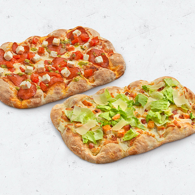 Цезарь и Пепперони с фетой в Pizza HeartPizza Hut по цене 999