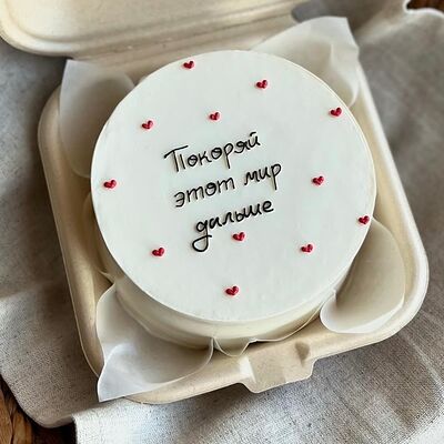 Бенто-торт поддержка Покоряй этот мир дальше в Кондитерская №1кофейня по цене 1900 ₽