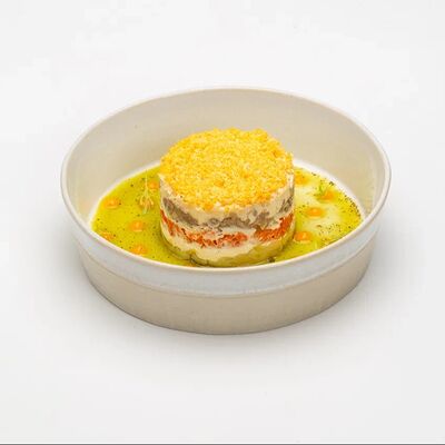 Мимоза с печенью трески в Le dessert по цене 540 ₽