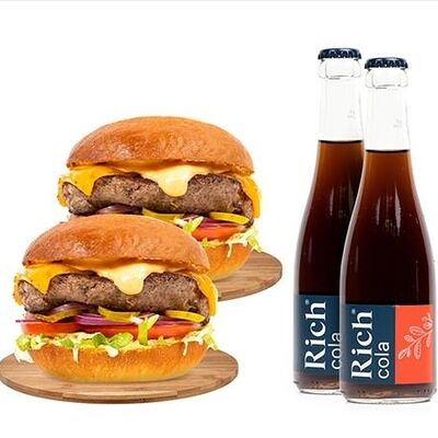 Комбо на двоих с классическим бургером в ББ & Бургерс по цене 1499 ₽