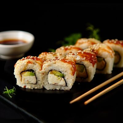 Ролл Филадельфия с угрем в АКАРИ SUSHI по цене 752 ₽