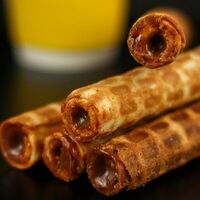 Вафельная трубочка с вареной сгущенкой в Пекарня Буханка