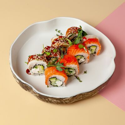 Прайм ролл с угрем и лососем в Точка Вкуса по цене 545 ₽