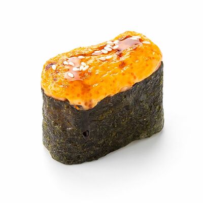 Запеченные суши с тигровой креветкой в Сушишоп по цене 109