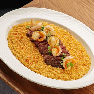 Орзо с говядиной и креветками в Misto по цене 1270 ₽