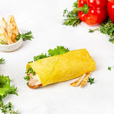 Ролл с индейкой, томатами и сладким перцем в У Палыча. С пылу, с жару! по цене 239 ₽