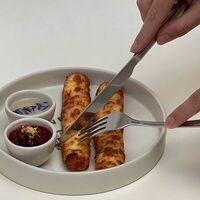 Рикотники с кокосовой сгущенкой и вишнейв Ровесник