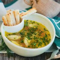 Куриный суп в Баклажан в ТЦ 