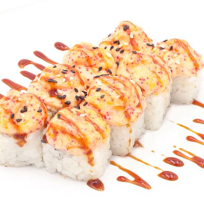 Ролл Инь под розовым соусом с копчёным угрем в Hot-Pizza по цене 420 ₽