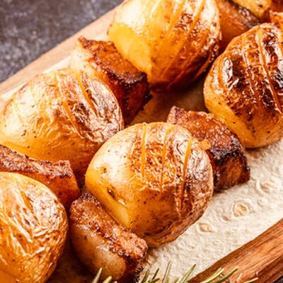 Картофель с курдюком на углях в Шашлычный Мир по цене 420 ₽