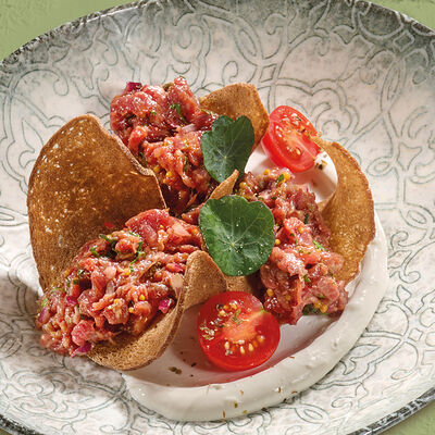 Тартар из говядины в Pizzarella36 по цене 860 ₽