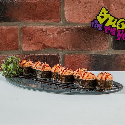 Запечённый с Креветкой и Лососем в Суши на районе по цене 820 ₽