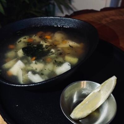 Уха с треской в IPA beer cafe по цене 550 ₽