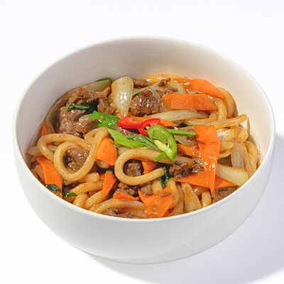 Лапша удон с говядиной в Kimbox - Корейская кухня по цене 980 ₽
