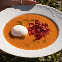 Суп из батата с колбасками в Dizengof/99