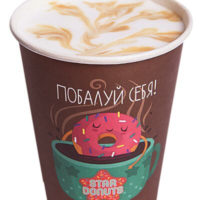 Латте 400 мл в StarDonuts по цене 200 ₽