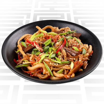 1/2 Лапша с говядиной в устричном соусе в Хан Буз Бердск Ленина 41А по цене 289 ₽