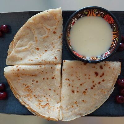 Блинчики со сгущенным молоком в Way Бургер по цене 200 ₽