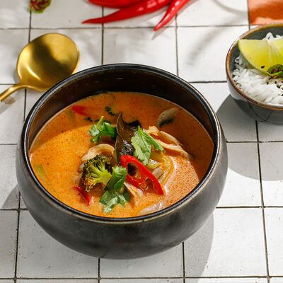 Суп Том ям постный в Баклажан в ТЦ 